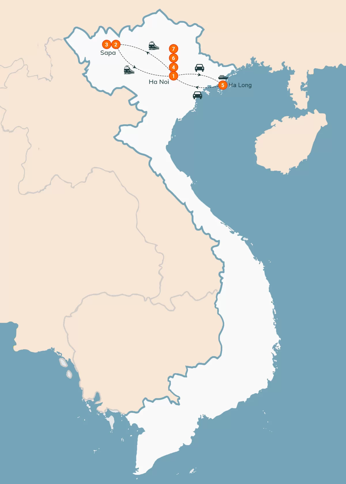 map Atouts du Nord Vietnam